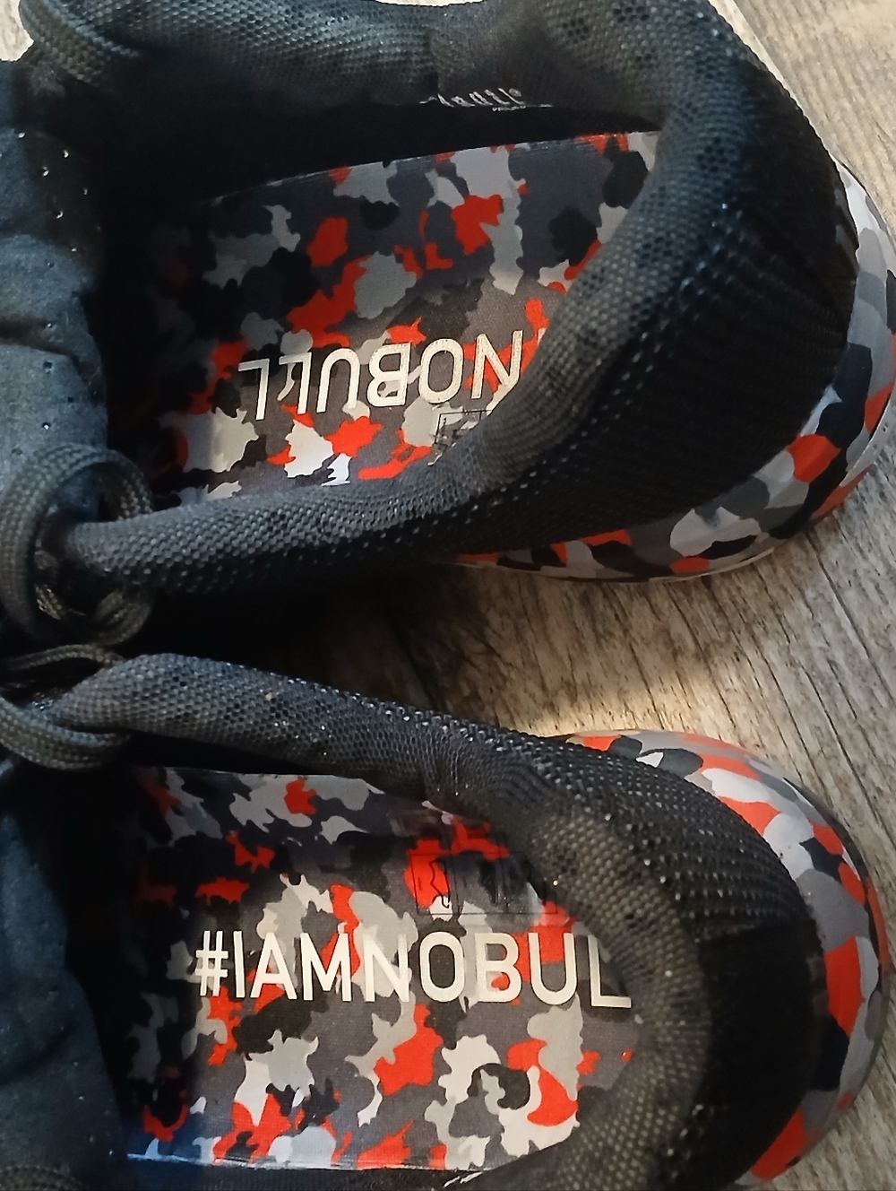 NOBULL Black Athletic Shoes with Red Camouflage Sole - Picture 8 of 8